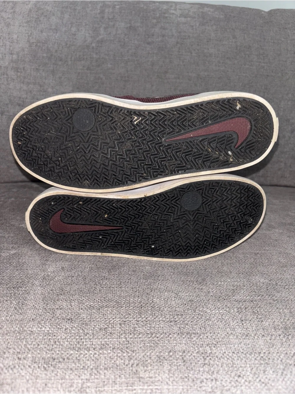 🍇Nike SB Check Solarsoft women's maroon skateboarding sneakers
